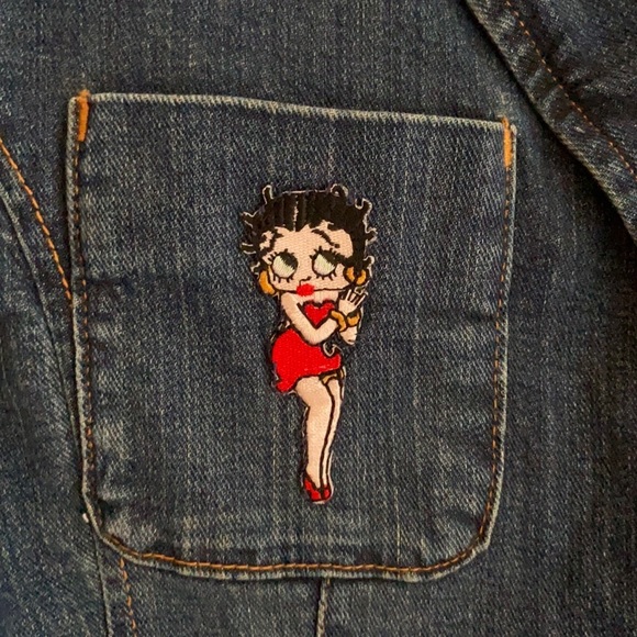 Betty Boop Patches Mossimo Jean Jacket - Picture 9 of 14